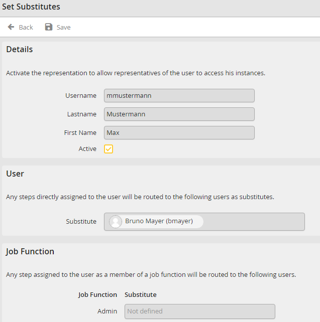 Setting Substitutes