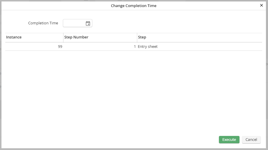 Change completion time