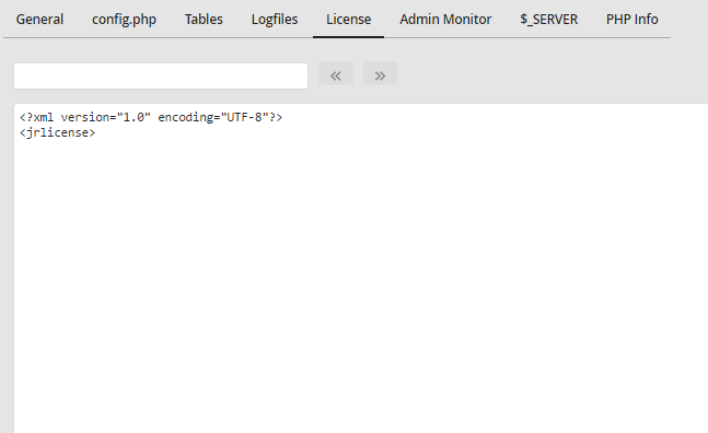 Analysis result - License tab