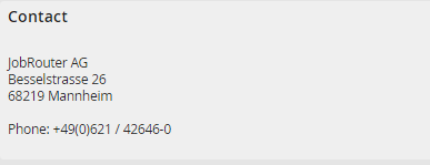 System information - General, Contact section System information - General, Contact section