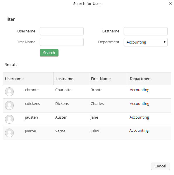 Choosing a User