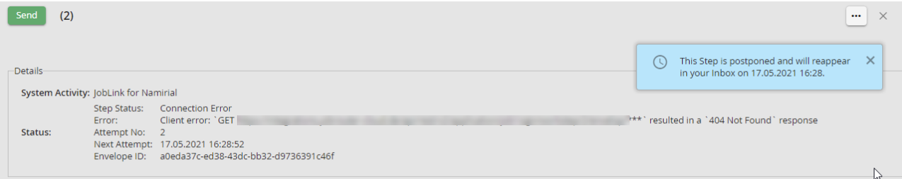 Status text