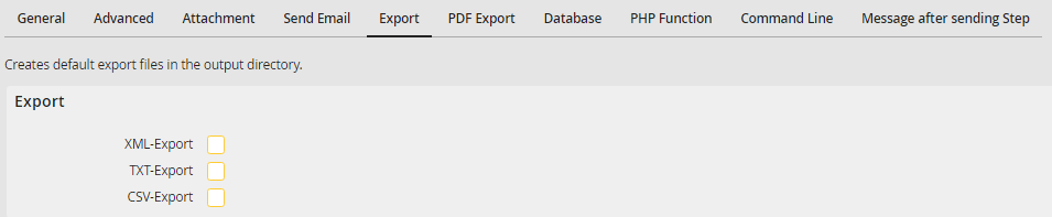 Exporting data Exporting data