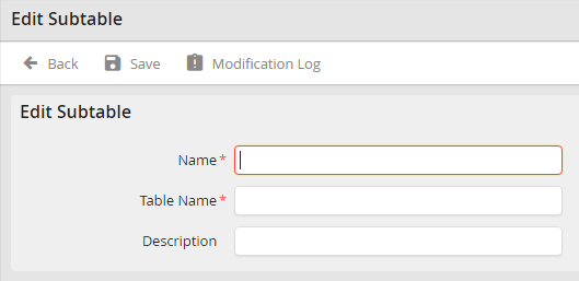 Edit subtable