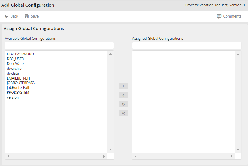 Adding a global configuration
