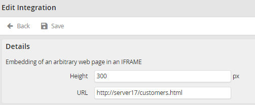 IFRAME settings