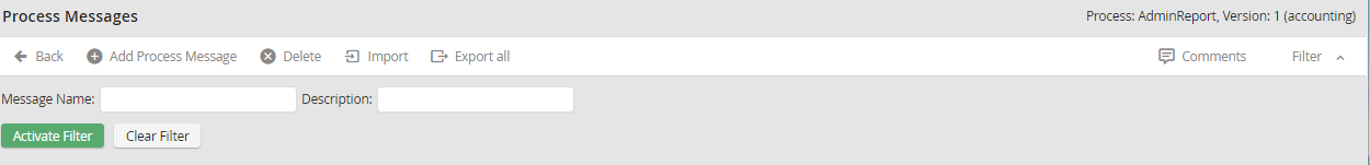 Filtering Process Messages Filtering Process Messages