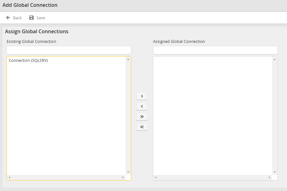 Adding a global database connections