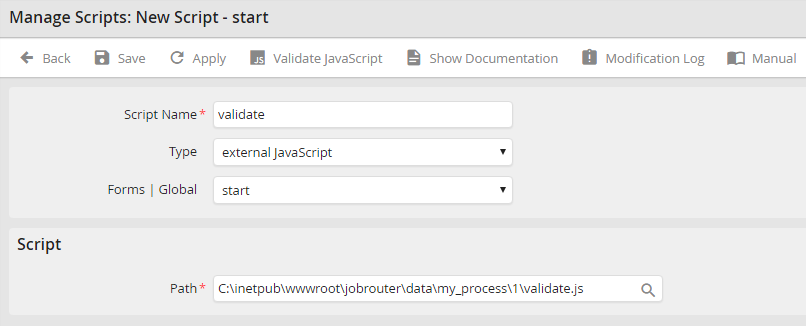 External Script