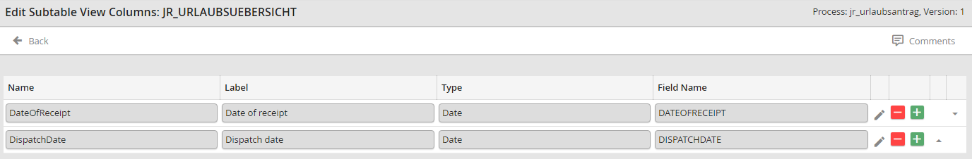 Subtable View Columns Subtable View Columns