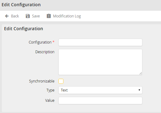Add Configuration Add Configuration