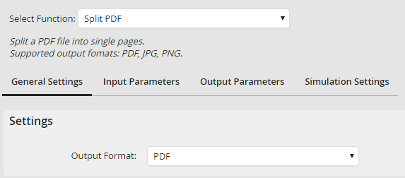 General settings