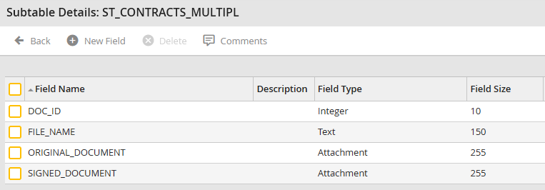 Example subtable Example subtable