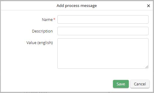 Adding a process message