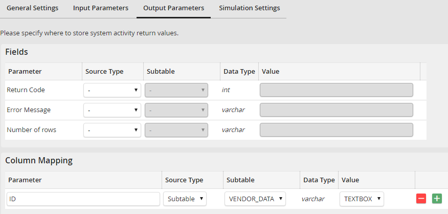 CSV System Activity: Output Parameter CSV System Activity: Output Parameter