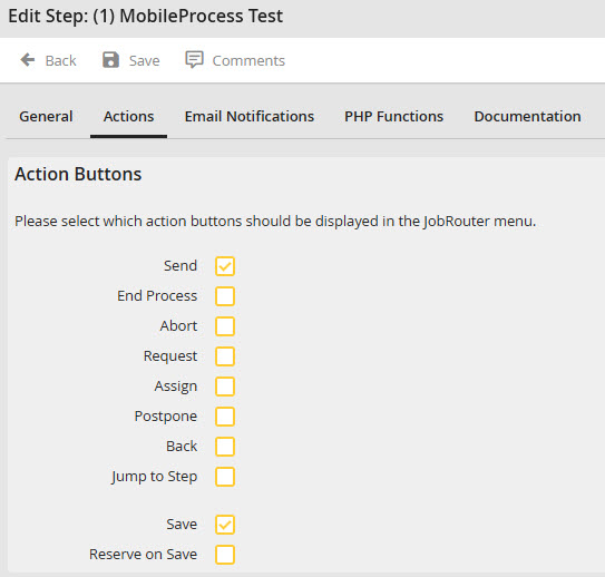Step buttons
