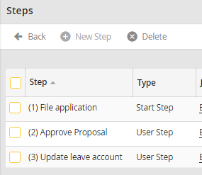 Create a new step Create a new step